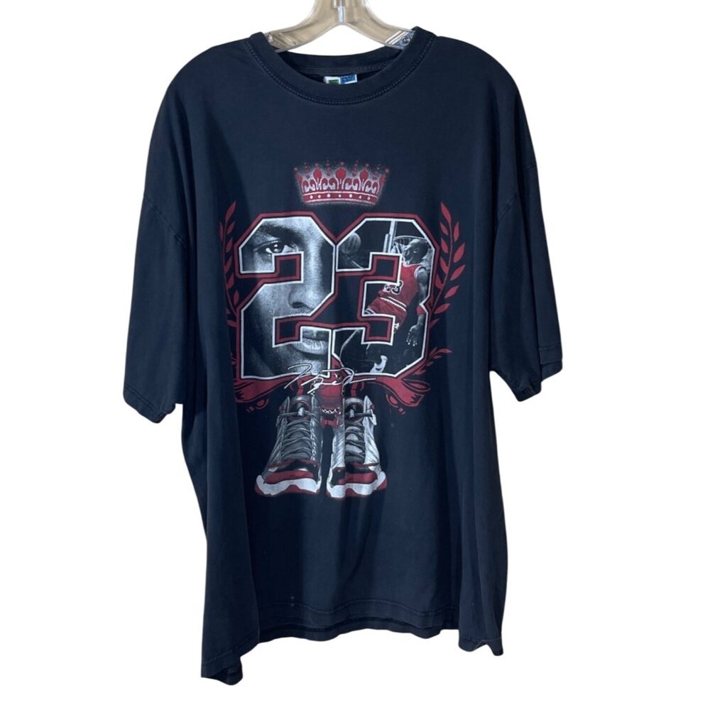 Phat Doc Michael Jordan 23 T-Shirt VTG Black Size 3XL (READ) - Picture 1 of 8
